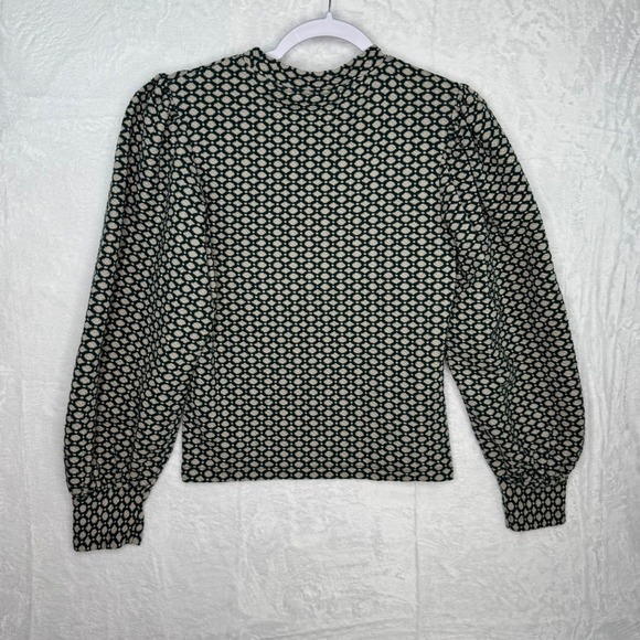 Maeve by Anthropologie Mock Neck Long Sleeve Geometric Print Top XS - Picture 5 of 9